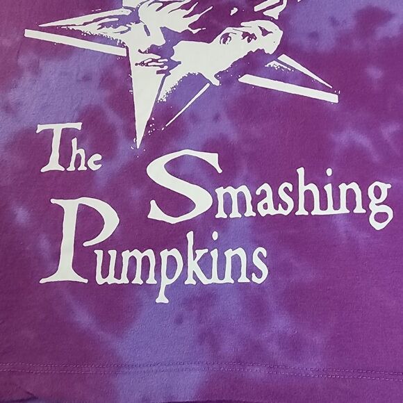 The Smashing Pumpkins Purple Tie Dye Tshirt With Graphics Size Small / Large - Picture 2 of 7